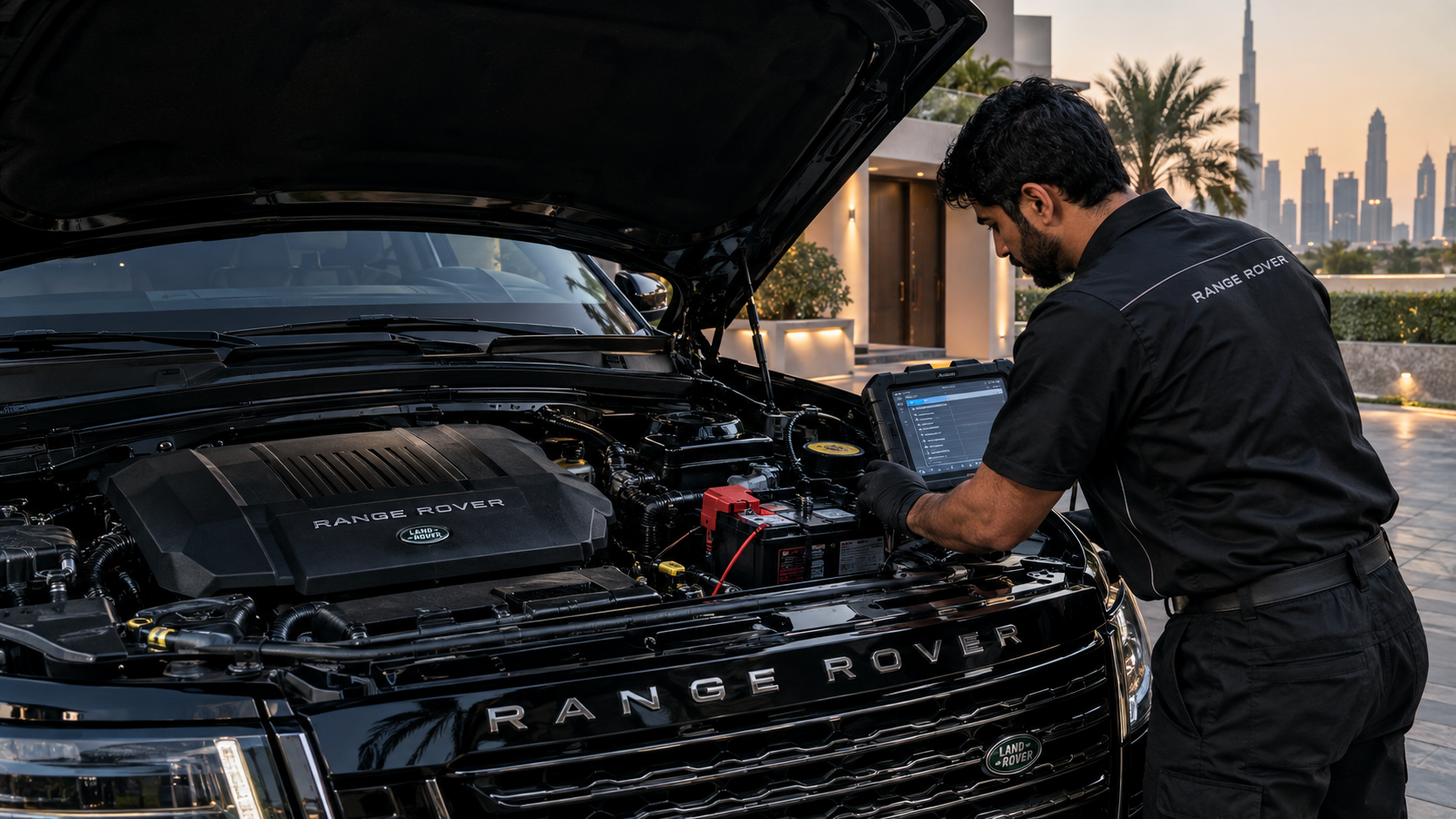 Range Rover Battery Diagnostic & ECU Coding Dubai